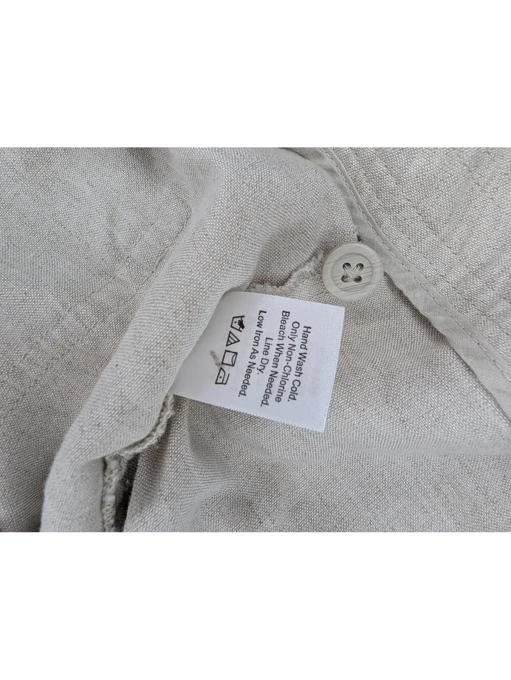 Coldwater Creek Womens Beige Linen Blend Pants Size 18 Relaxed Straight Leg - Picture 8 of 9